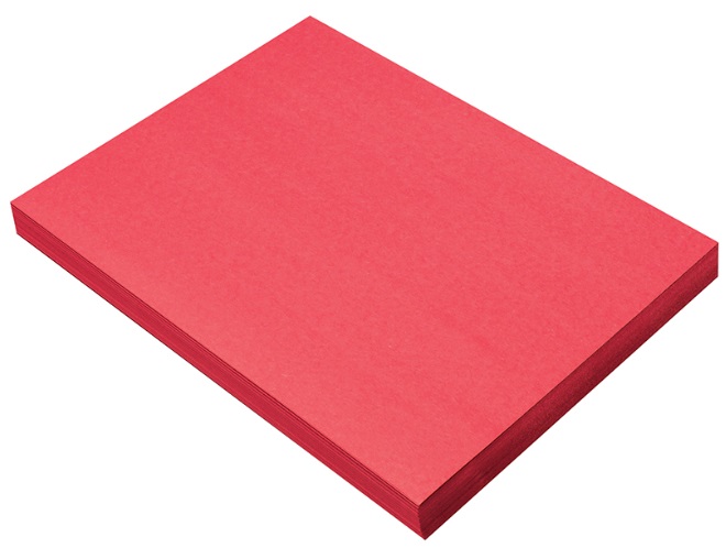 Pacon 9903 Holiday Red Construction Paper - 9" x 12" - 50/pkg
