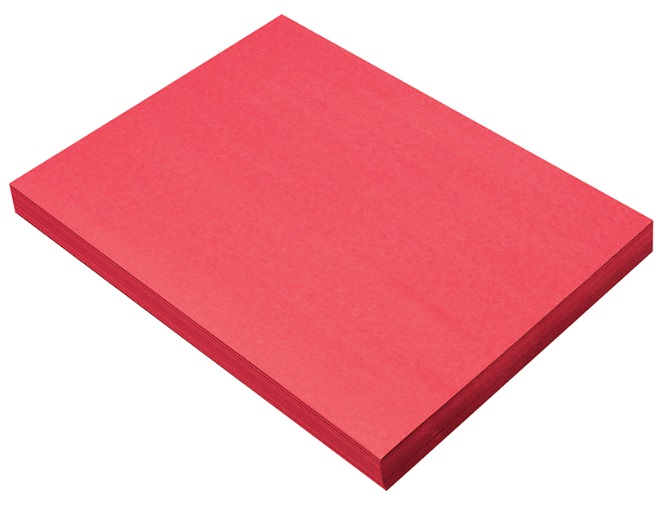 Prang 9903 Holiday Red Construction Paper - 9" x 12" - 50/pkg