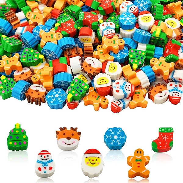 Moon 53013 Award Erasers - Christmas Assorted