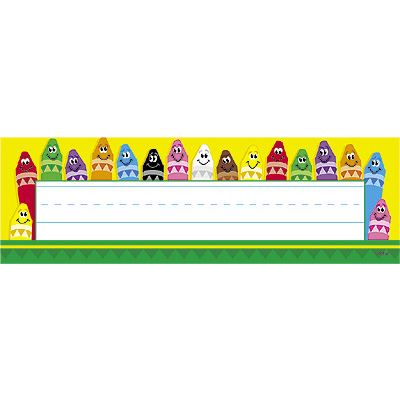 Trend T69013  Desk Topper Name Plates  Colorful Crayons - 36/pk