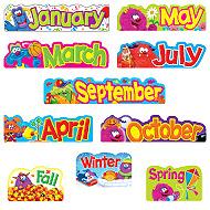 Trend T8732 Mini Bulletin Board Set Furry Friends Monthly and Seasonal Headers