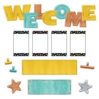 Trend T8772 Mini Bulletin Board Set I Love Metal Wipe-Off Welcome