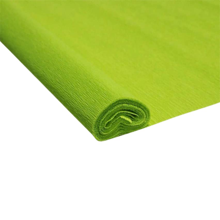 Dennecrepe 3953 Apple Green Crepe Paper - 20" x 7.5 ft