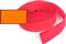 Dennecrepe 02215 Orange Crepe Paper Streamer - 4.8cm x 152m
