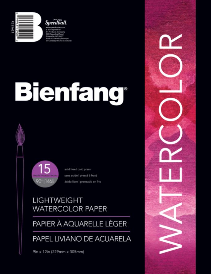 Bienfang 285621 Watercolor Pad 9 x 12