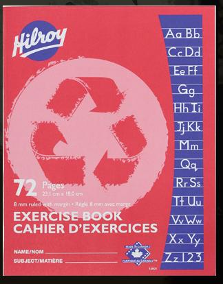 Hilroy 12901 Exercise Books Wide Ruled (72pgs) - 7" x 9"