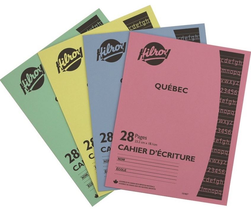 Hilroy 12182  Québec Stitched Exercise Book, 28 pages