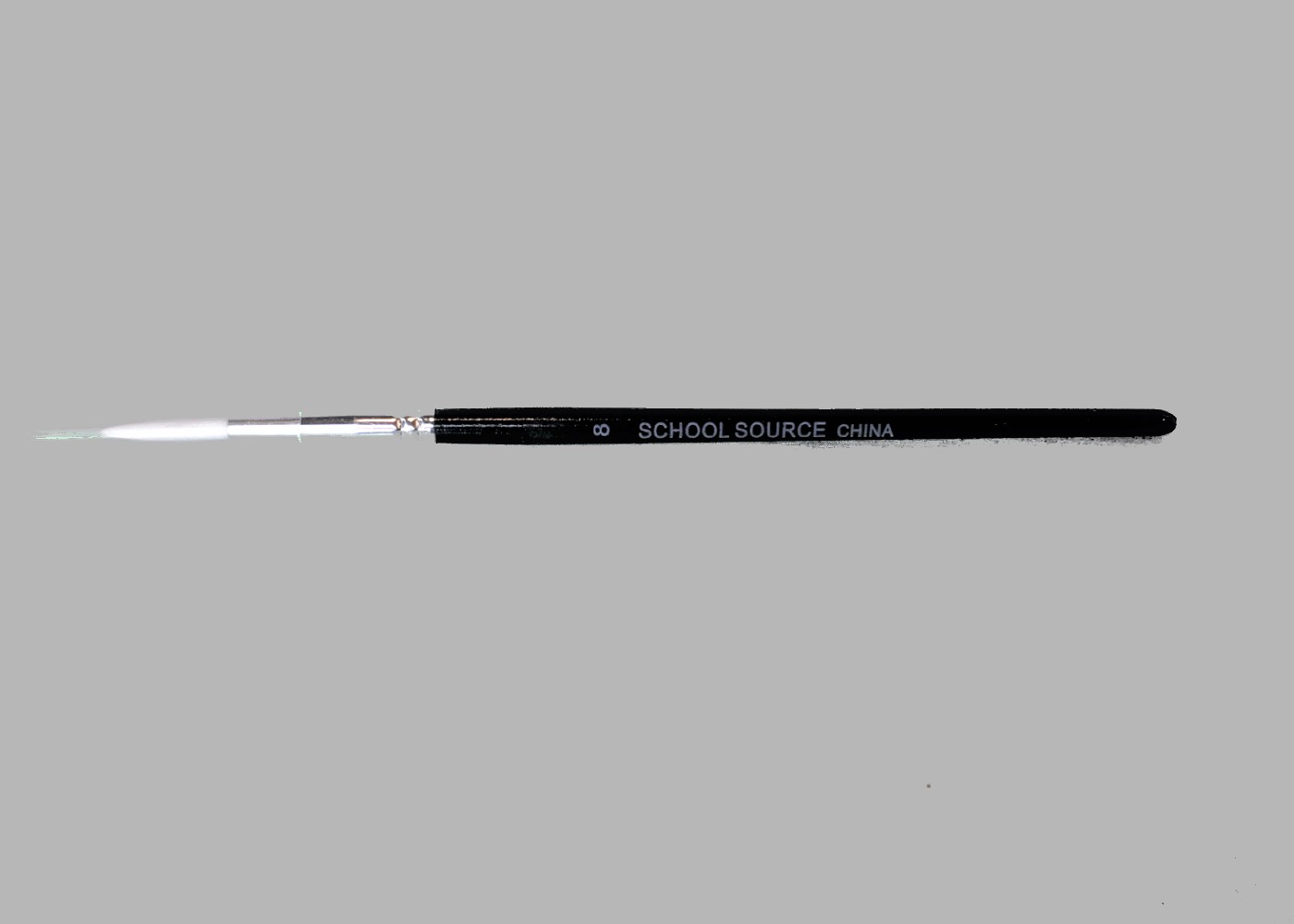 School Source 55-8 White Nylon Paint Round Brush #8 - each