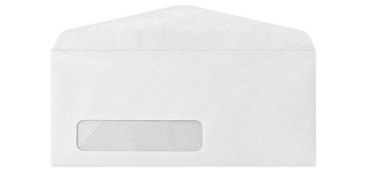 SupremeX 1024440 White Envelopes #10 Window (24lb) - 4 1/8" x 9.5"