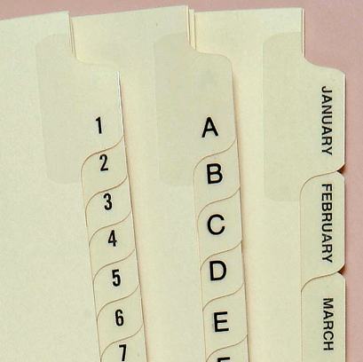 School Source Alphabetical Index Dividers A to Z - 8.5" x 11"