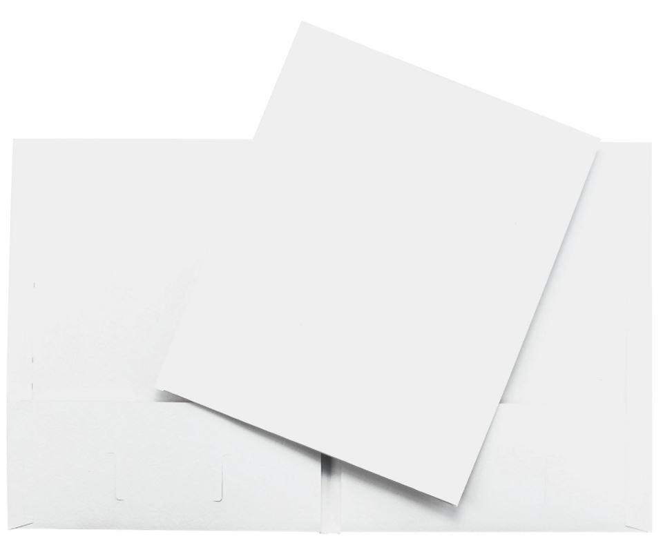Hilroy 6010 White Twin Pocket Portfolio - EACH