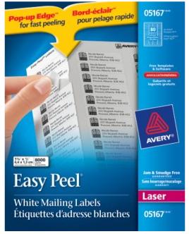 Avery Laser Labels - 1 3/4"x0.5" - 8000/pkg - 05167