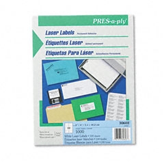 Avery Press Apply Labels - 1"x4" - 2000/pkg - 30601