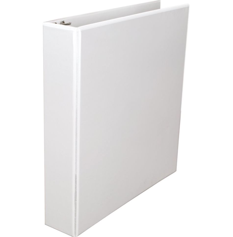 Davis  D Ring Binder Clear Full Front White - 1.5"