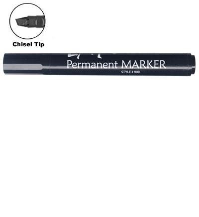 LiquiMark 91201 Permanent Markers Black - Chisel Tip