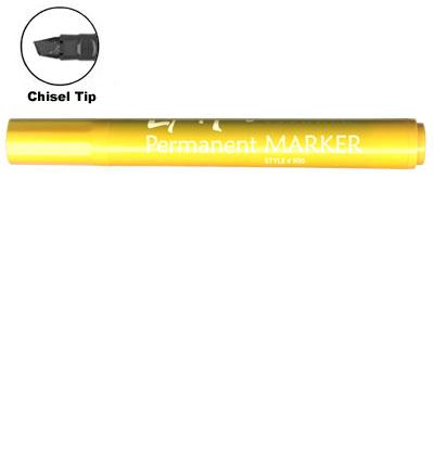 LiquiMark 91208 Permanent Markers Yellow - Chisel Tip