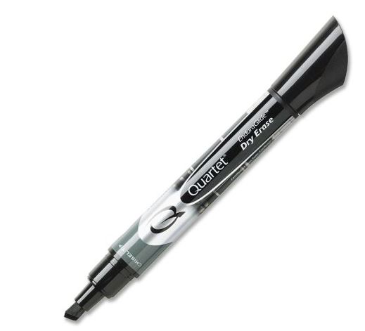 Quartet Enduraglide Dry-Erase Markers TK19003 - Chisel - 12/pack Black