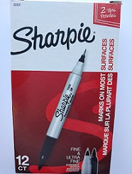 Sanford 32001 Sharpie Black - Twin Tip