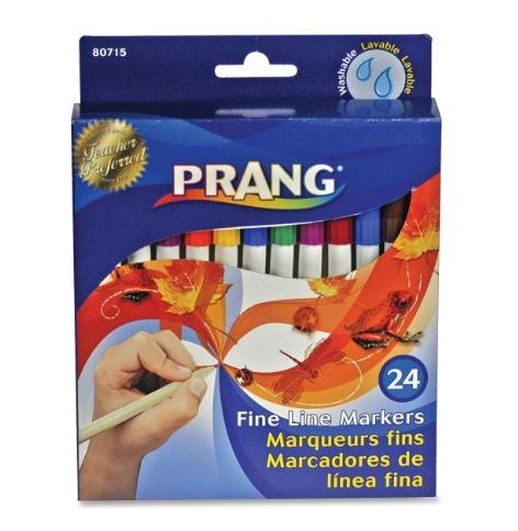 Prang 80715 Fine Line Art Markers - 24 each