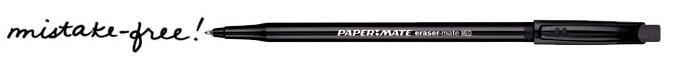 Sanford 3160458PP Paper Mate Erasermate Pen Black - Medium