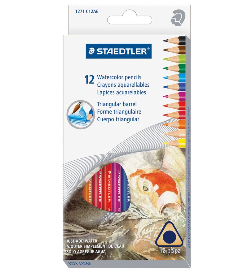 Steadtler 1278 10 CC12A6 Water Colour Pencils - Package of 12