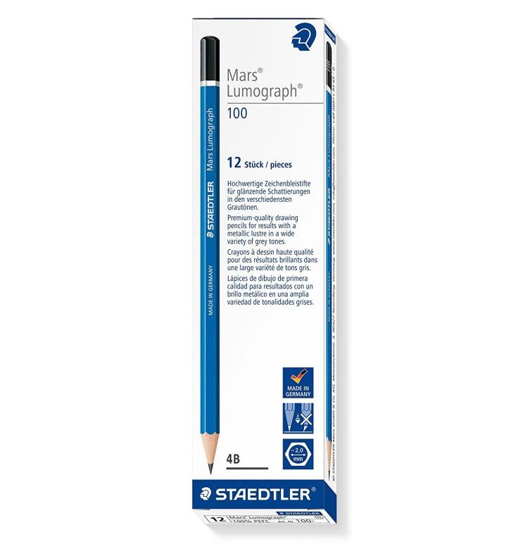 Staedtler 100-4B Lumograph Drawing Pencil 4B - Box of 12