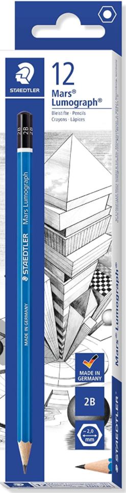 Staedtler 100-2B Lumograph Drawing Pencil 2B - Box of 6