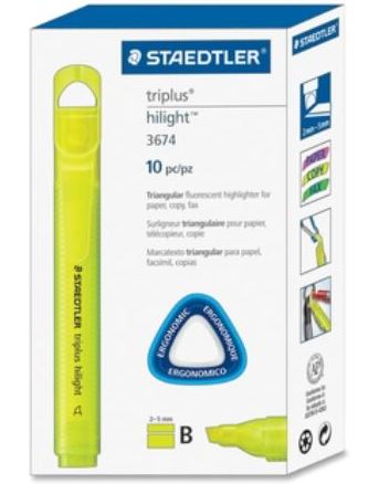 Staedtler Triplus Highlighter Yellow - Box of 10