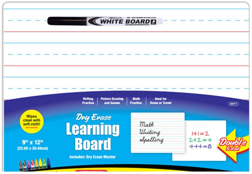 Bazic 6017 9 x 11 Double Sided Dry Erase Board 