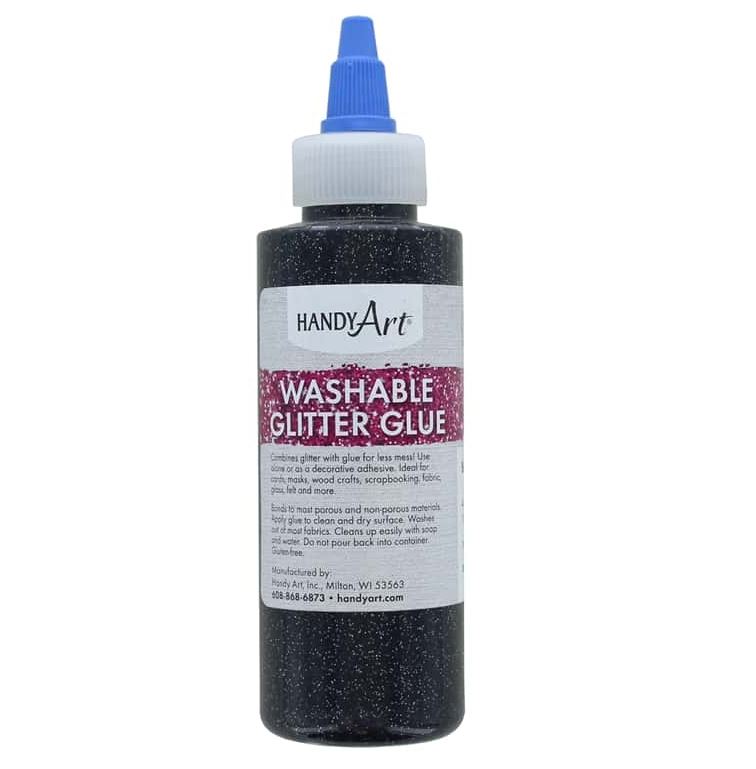 Handy Art 144-055 Glitter Glue Black - 4 oz