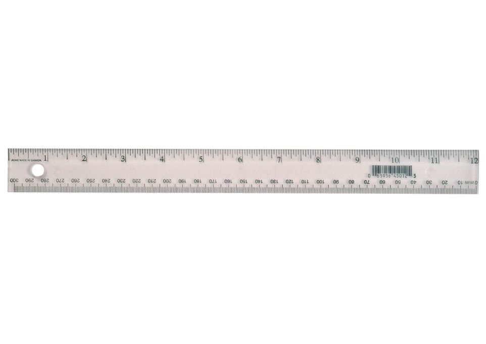 Acme 40830 Clear Ruler 30cm/100mm/10cm/1 dm