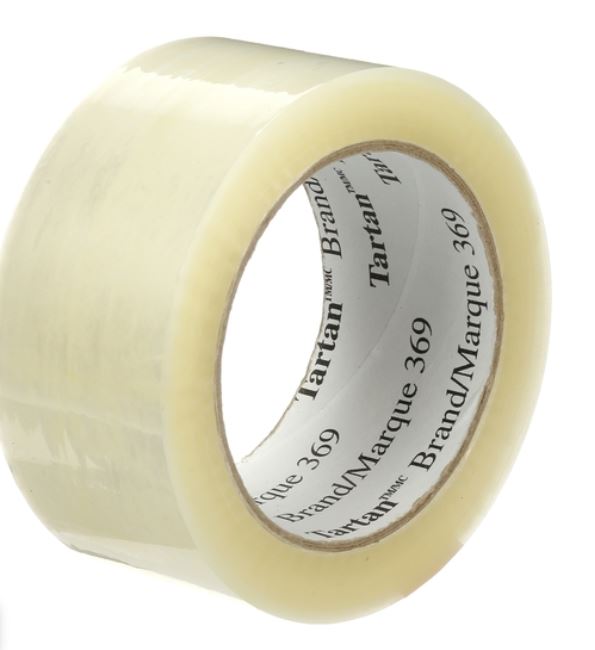 3M 369-48X100, 2" Packaging Tape - Clear - 6 Rolls