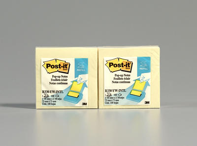 3M Premium Post it Notes Pop up Yellow  - 3"x3"   - 6/pkg - R330-6YW-12-C