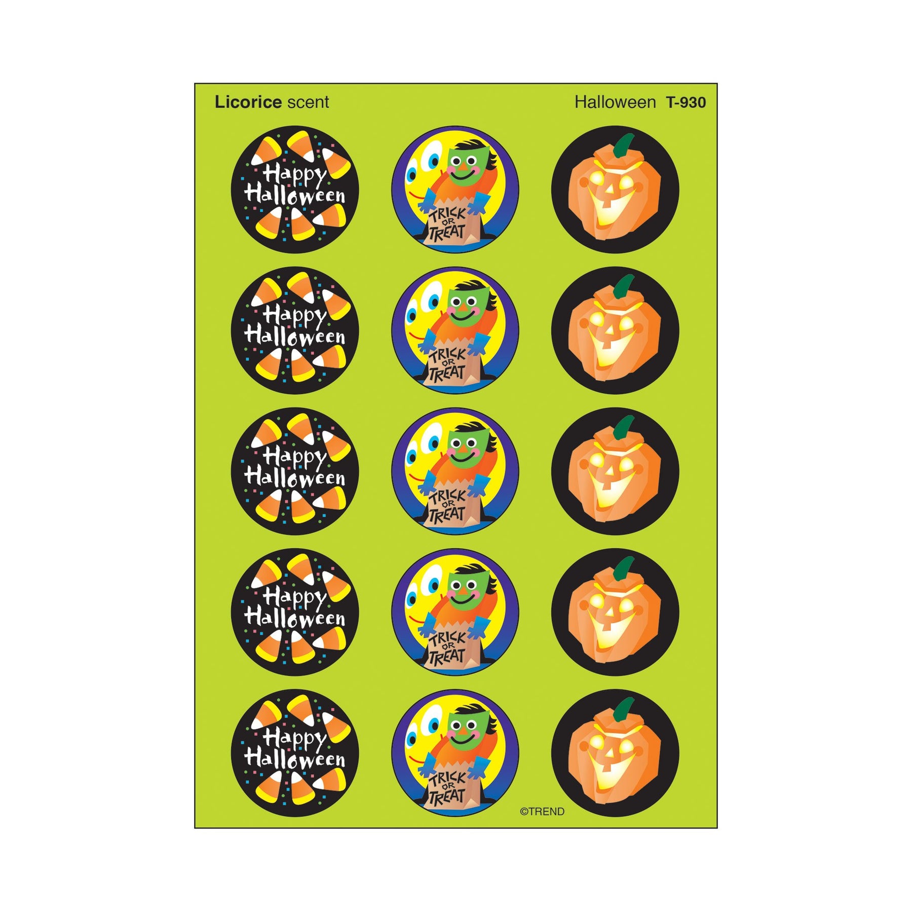 Trend T930 Scratch and Sniff Stickers Halloween (Licorice)