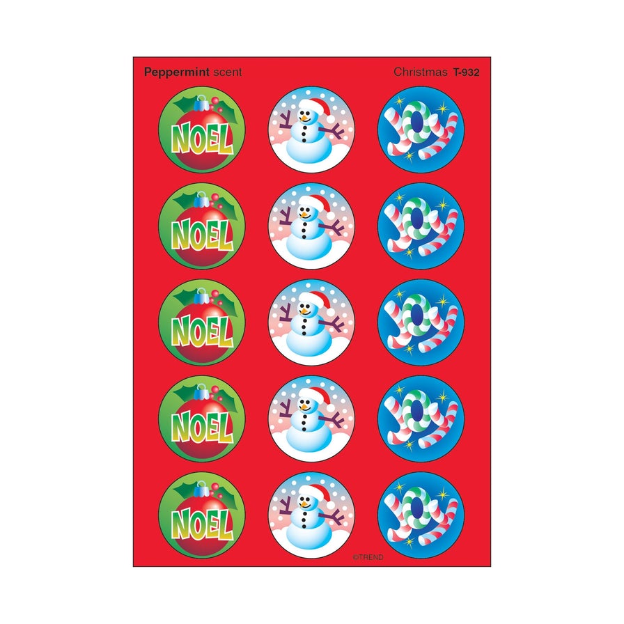 Trend T932 Scratch and Sniff Stickers Christmas (Peppermint)