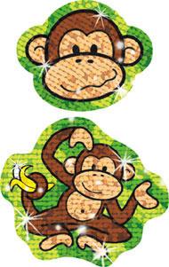 Trend T63343 Sparkle Stickers Lively Monkeys