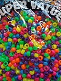 The Beadery 750SV077 Pony Beads Barrel Neon - 9mm x 6mm