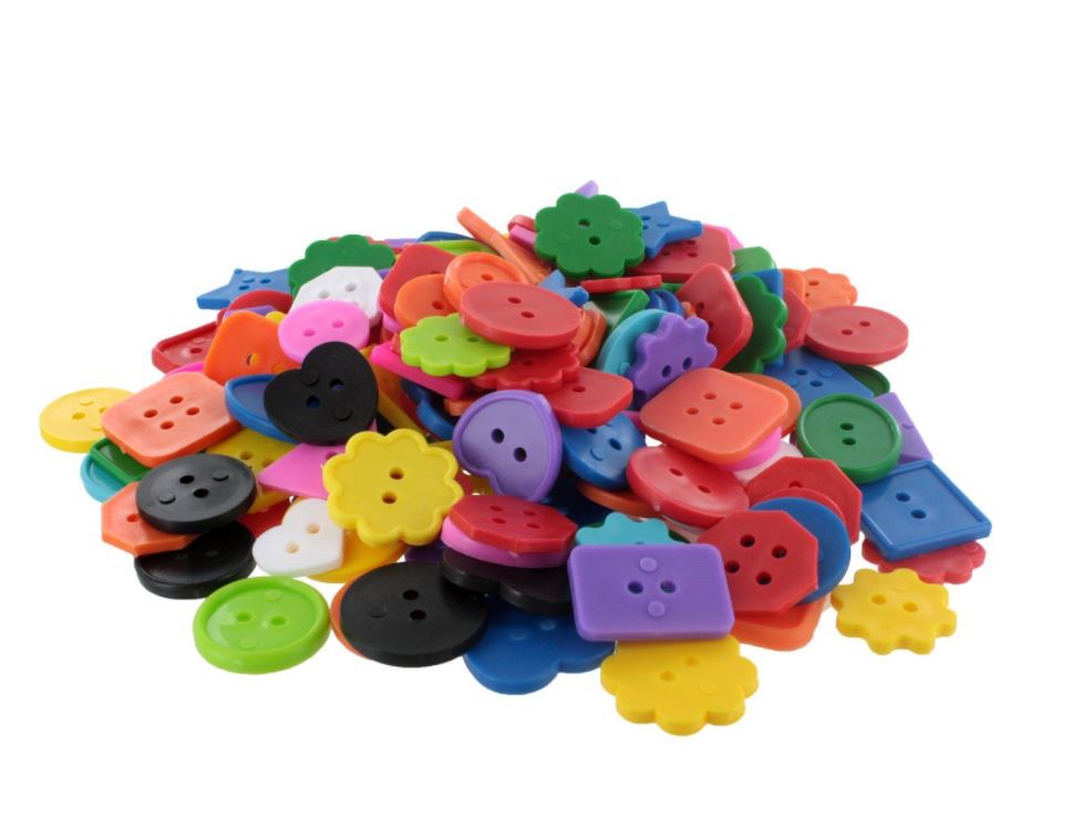 Roylco 2131Bright Buttons - Assorted Size