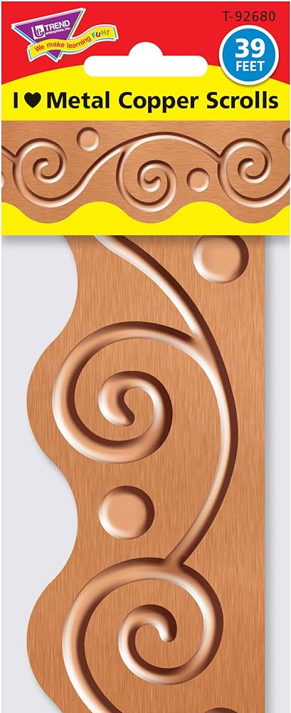 Trend T92680 Terrific Trimmers Copper Scrolls - 2 1/4  x 39