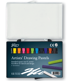 Mungyo 65129 Quality Soft Drawing Sticks C12A - Assorted Colours