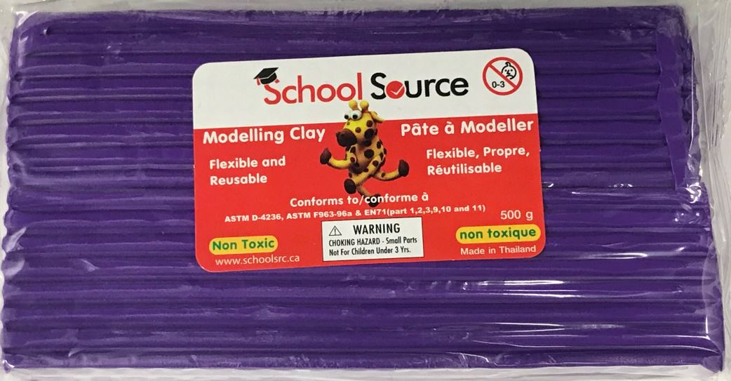 School Source Quality Soft Modeling Clay Violet - 500g