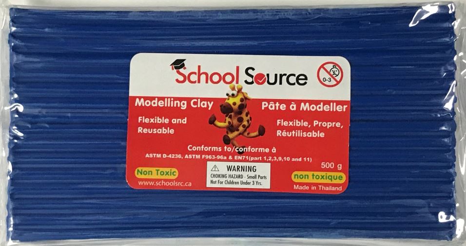School Source Quality Soft Modeling Clay Blue - 500g