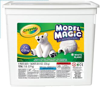 Crayola 574400 Model Magic Light Weight 2lb Bucket - White