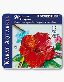 Staedtler 223C12 Watercolour Crayons - Metal Box