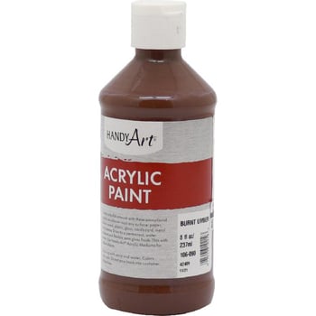 Handy Art 103090 Student Acrylic Paint Burnt Umber -  32 oz