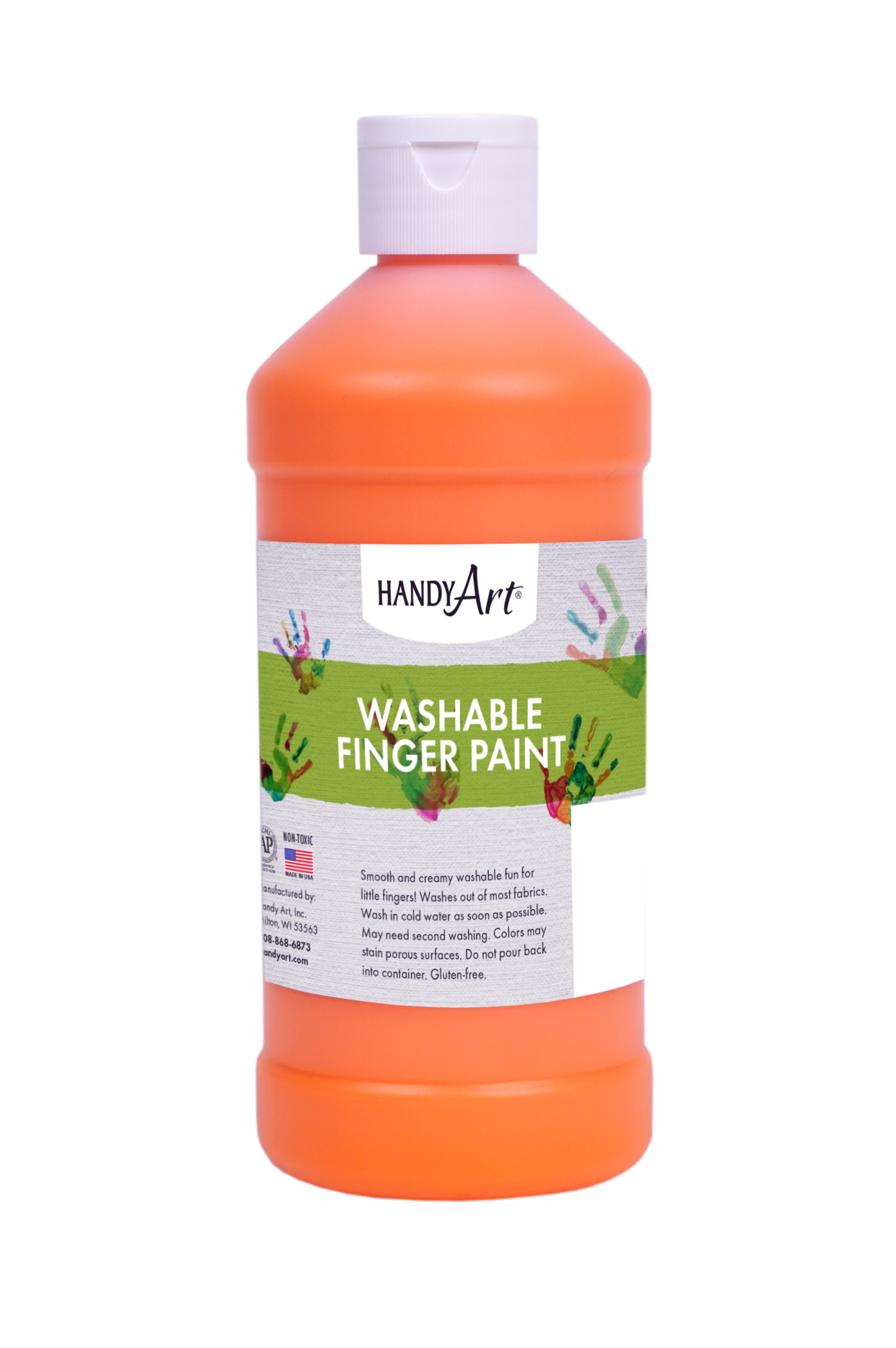 Handy Art 241015 Finger Paint Orange - 16oz