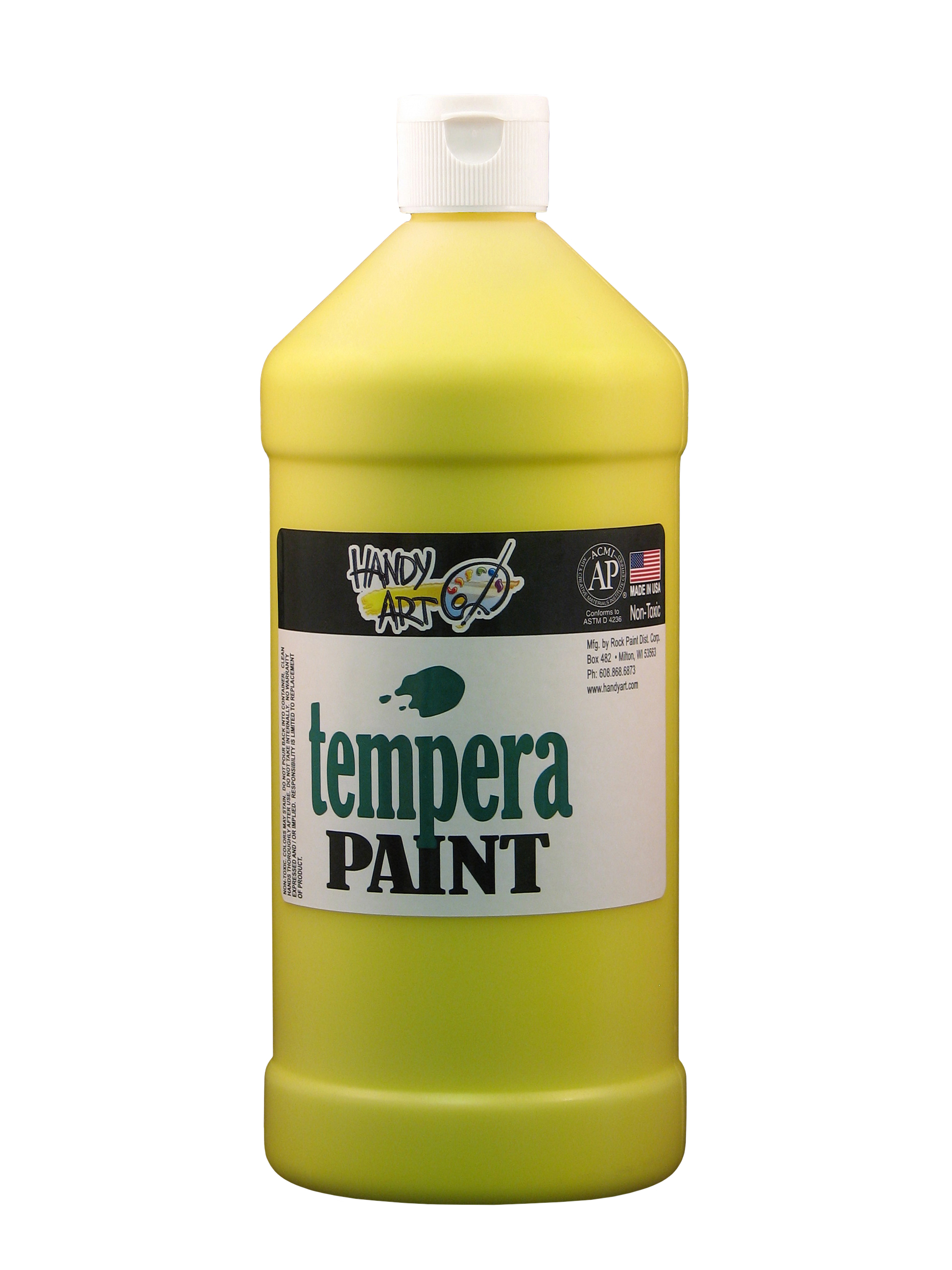 Handy Art 203010 Premium Tempera Paint Yellow - 32oz