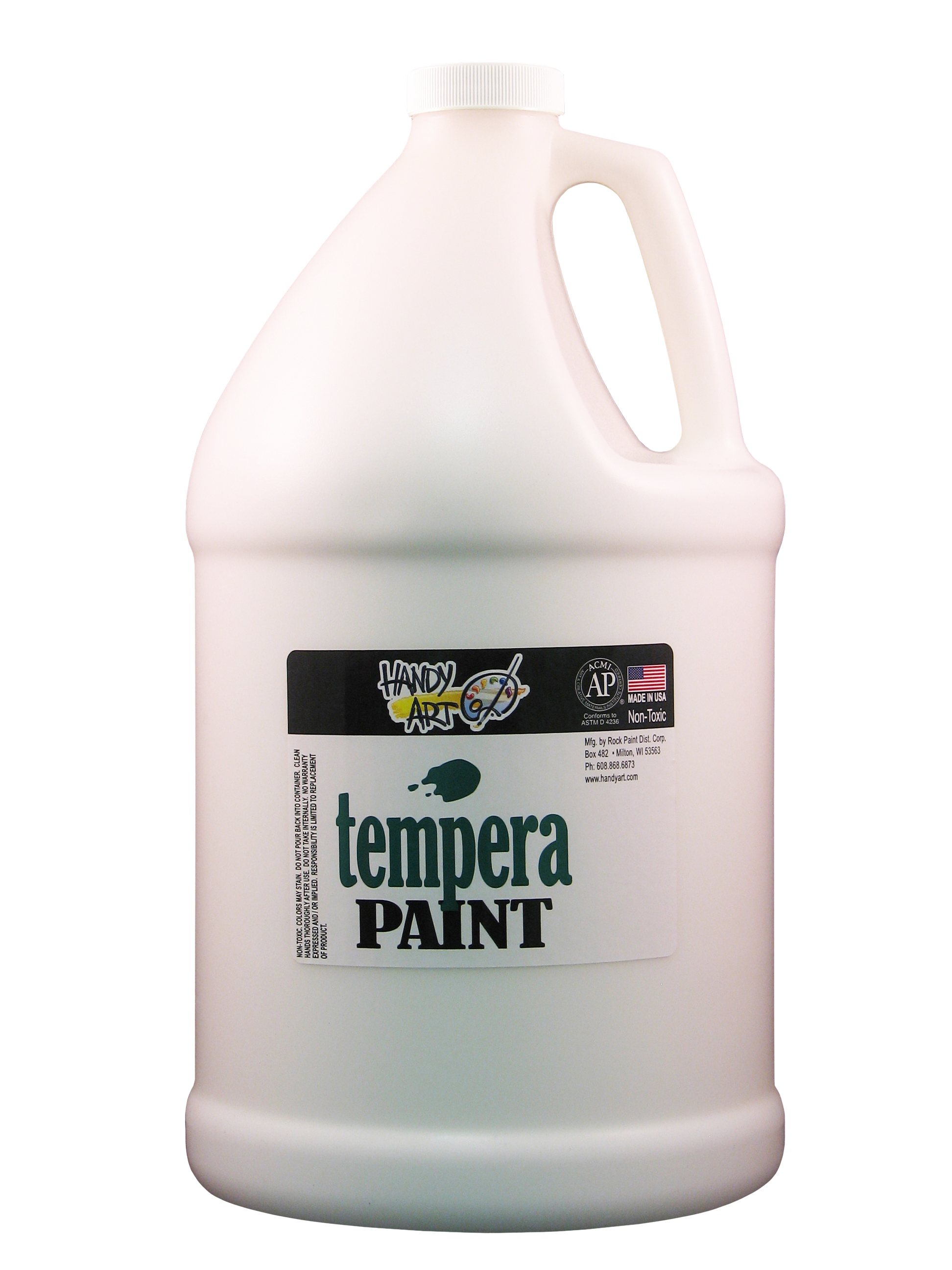 Handy Art 204005 Premium Tempera Paint White - 1 Gallon