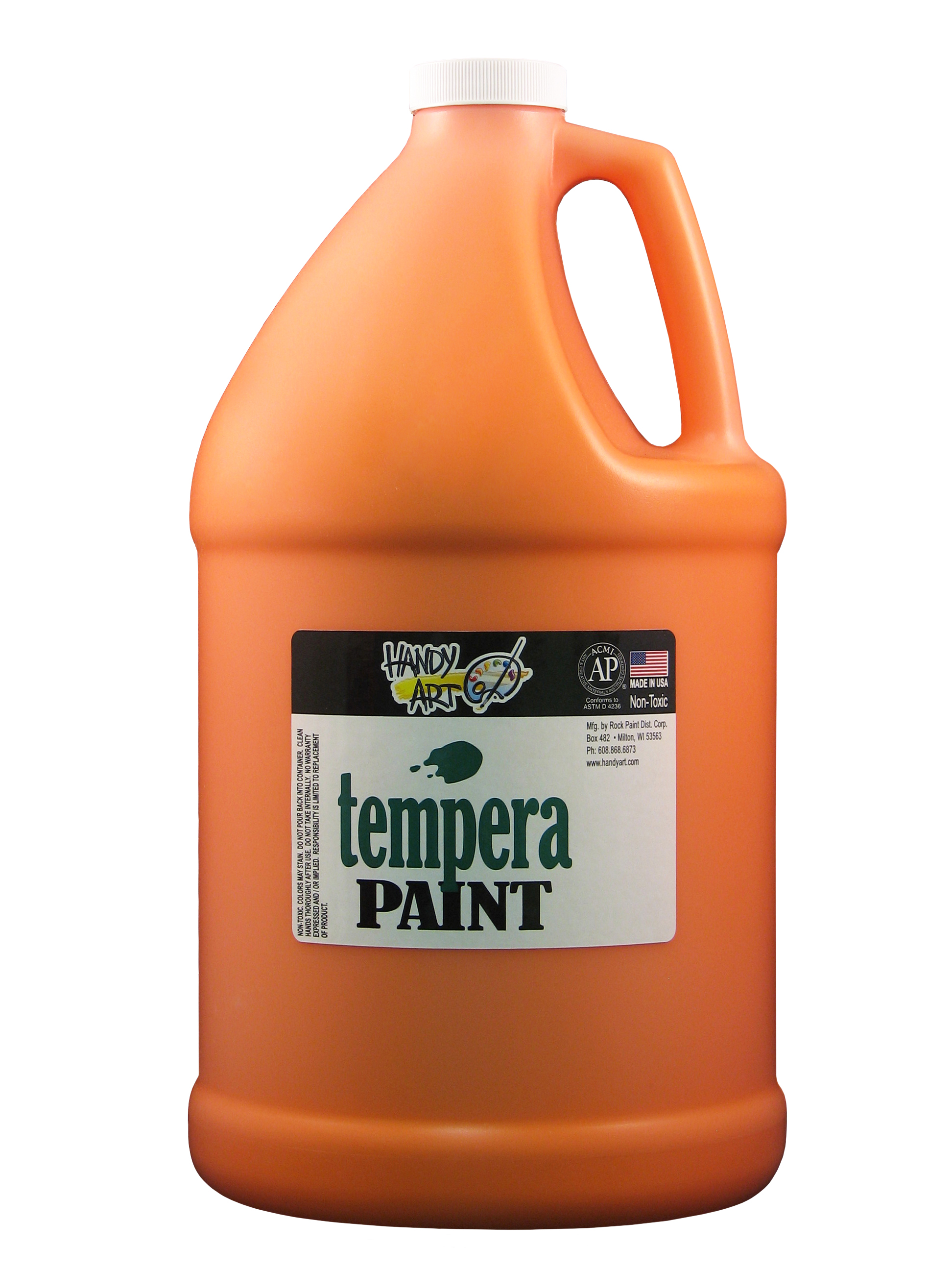Handy Art 204015 Premium Tempera Paint Orange - 1 Gallon