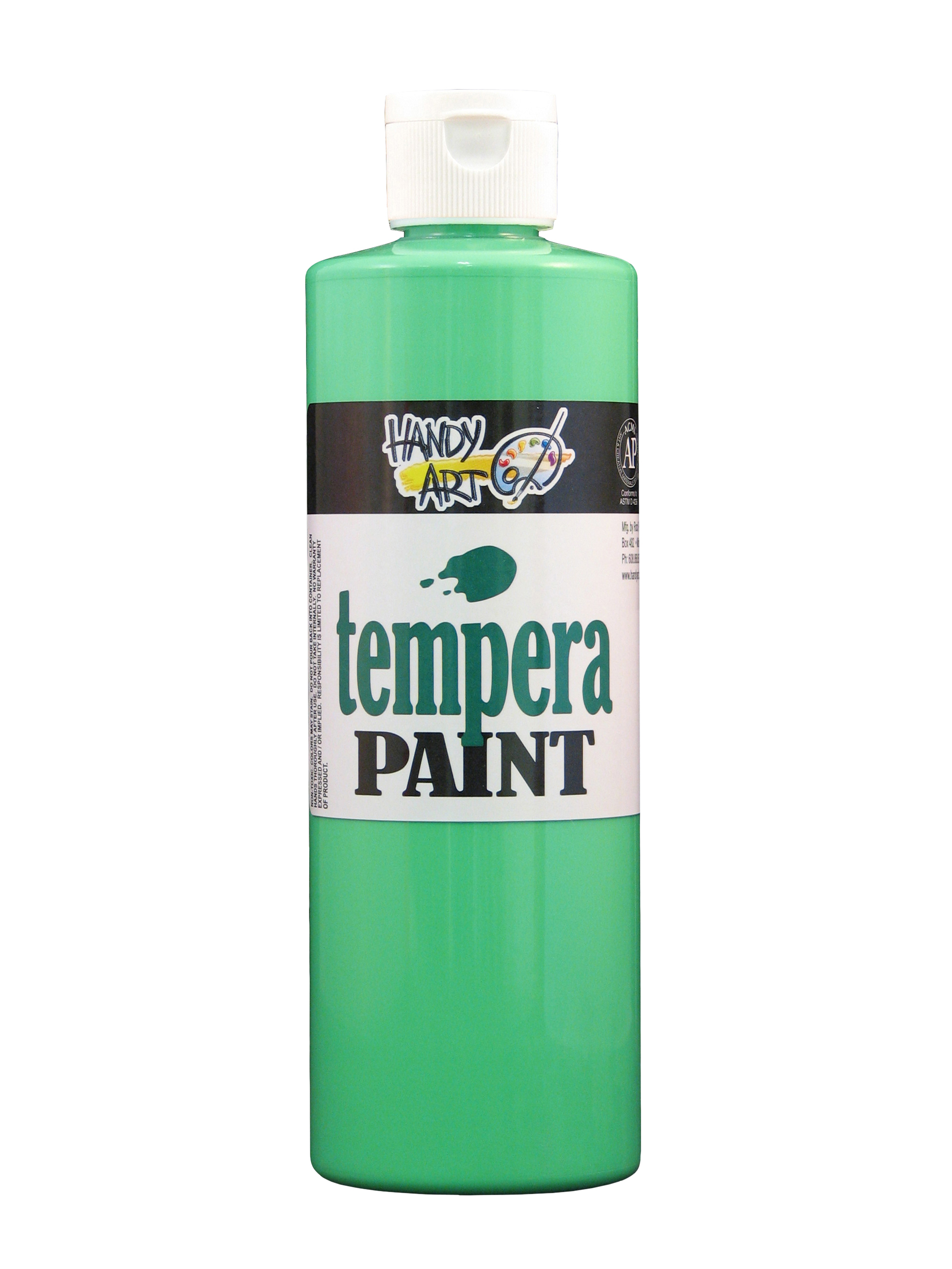 Handy Art 251158 Fluorescent Tempera Paint Washable Green - 16oz